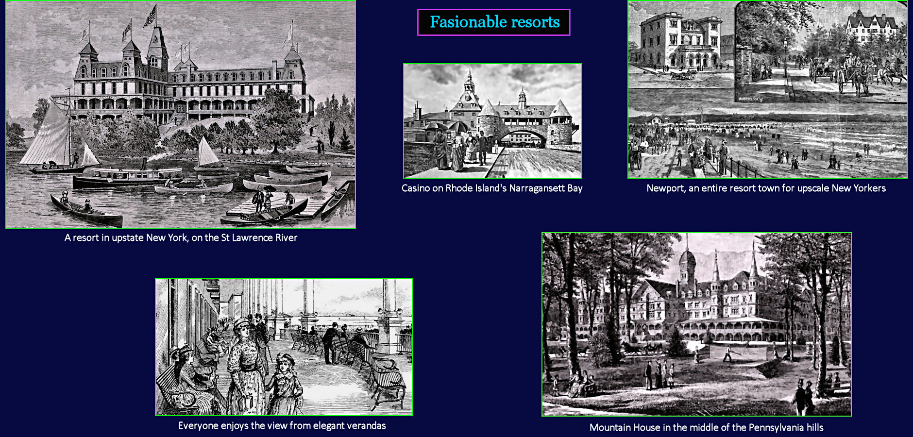 Vacation resorts, 1890